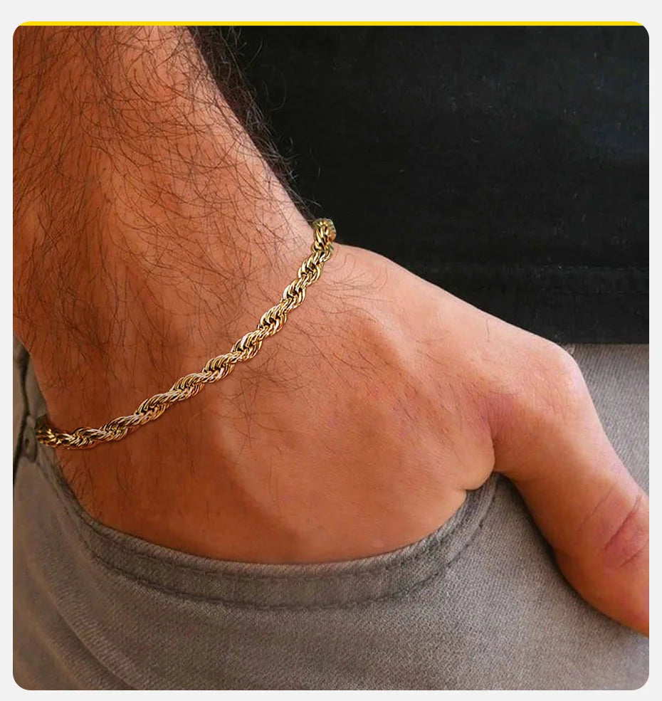 Bracciale corda intrecciata - Collezione Eternal