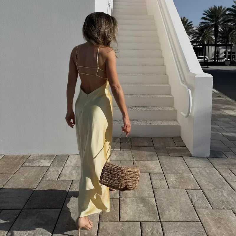 Abito in raso casual elegante