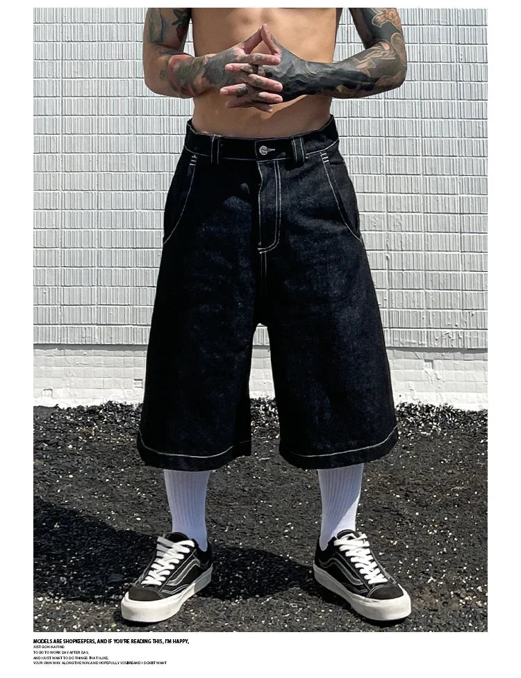 Pantaloncini di Jeans stile americano da uomo