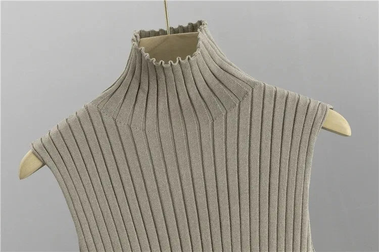 Set donna 3 pezzi in maglia – dolcevita, cardigan e pantaloni