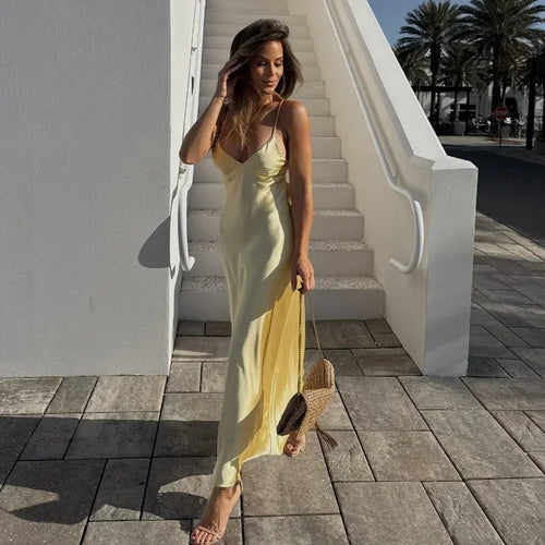 Abito in raso casual elegante